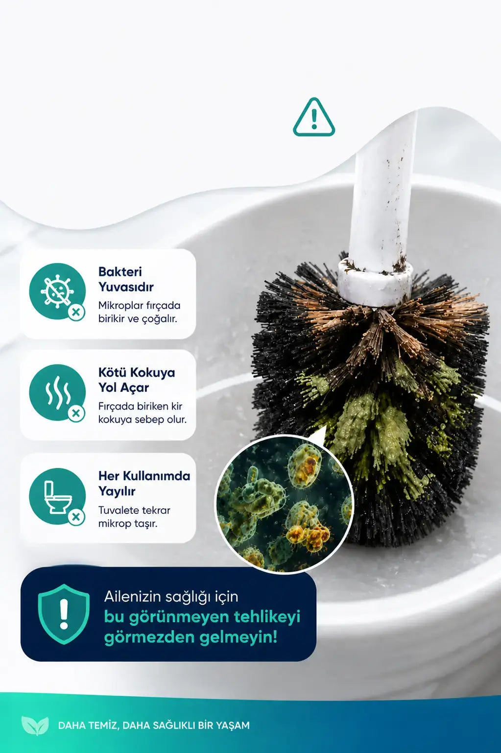Freshora tek kullanımlık deterjan başlıklı tuvalet fırçası seti