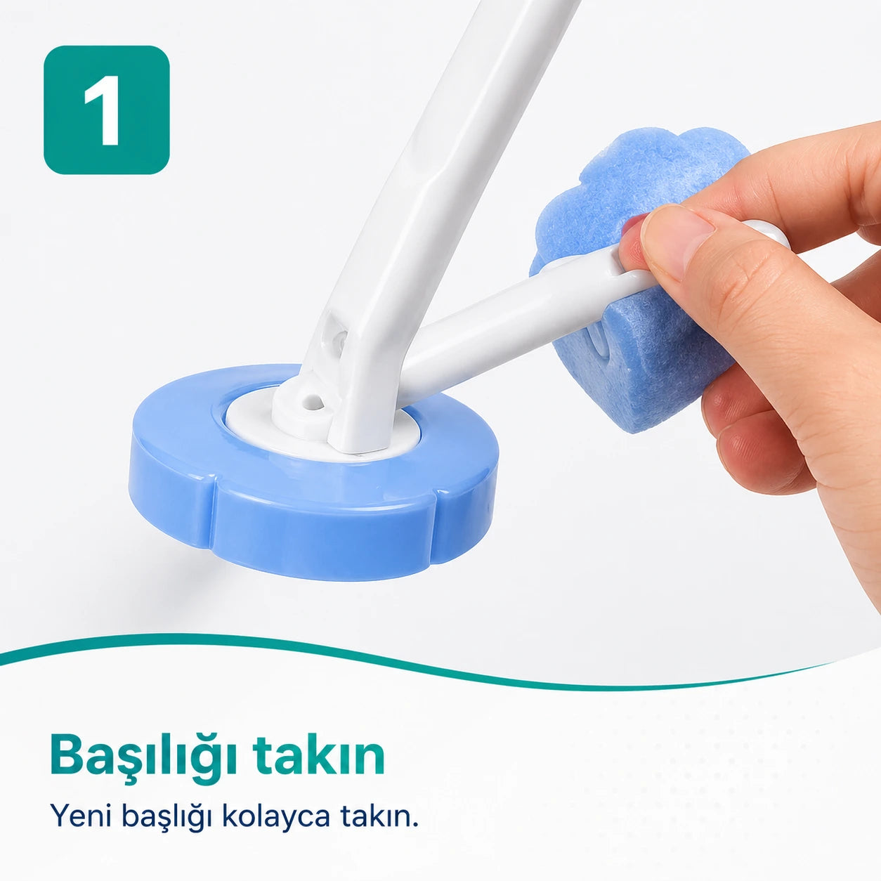 Freshora tek kullanımlık deterjan başlıklı tuvalet fırçası seti