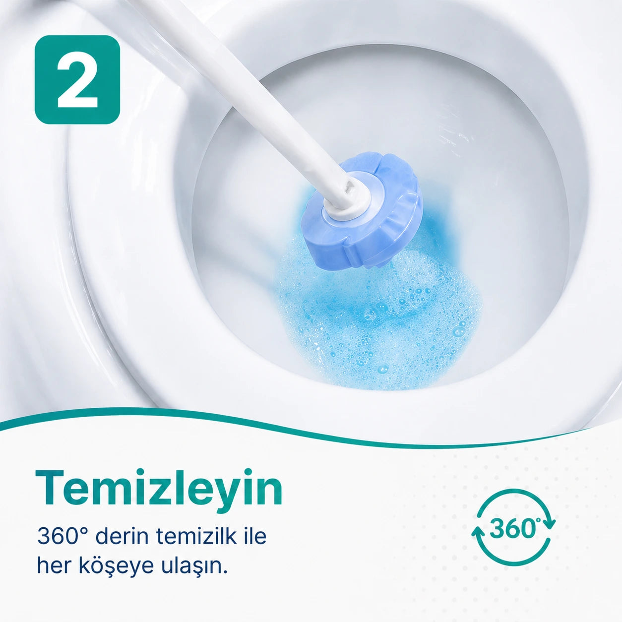 Freshora tek kullanımlık deterjan başlıklı tuvalet fırçası seti